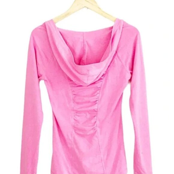 Z by Zella Long Sleeve Hooded Tee Active Wear Pink - Picture 2 of 2